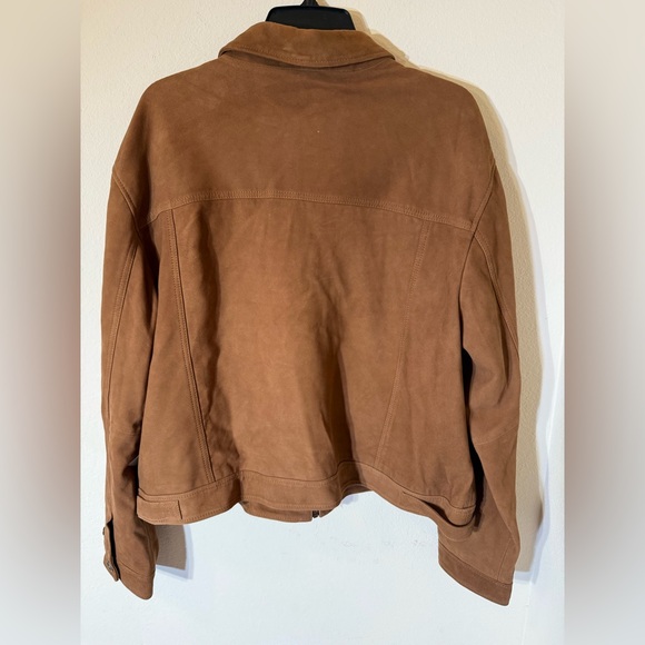 Tommy Hilfiger Women's Suede Zip Trucker Jacket‎ Camel XL - Picture 5 of 10